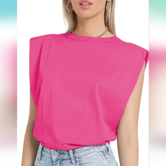 Avanova Tops - Avanova Women's Pink NWOT Padded Muscle Tee Sizes S/M/XL